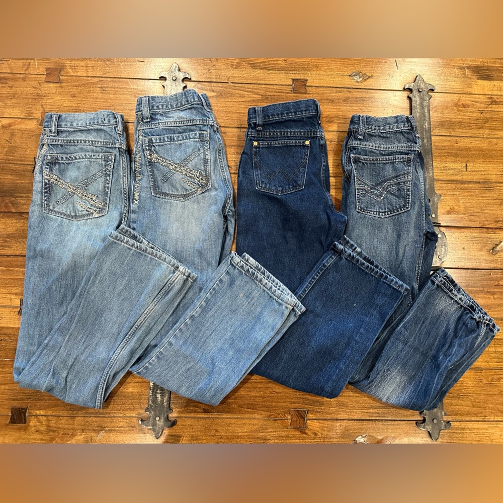 (4) Boys Wrangler Jeans 16 Slim